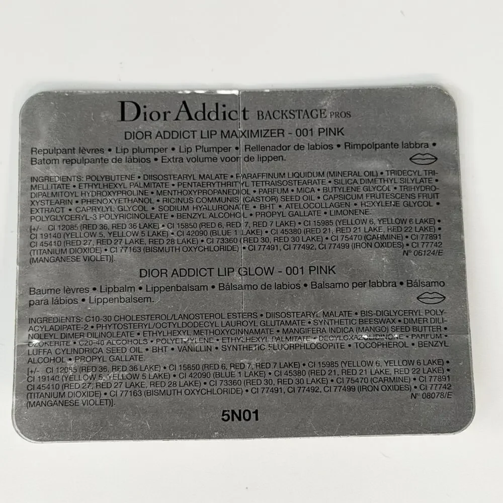 Dior Addict Lip Maximizer + Lip Glow Duo 001 Pink w/ Brush Hydrate Travel  New